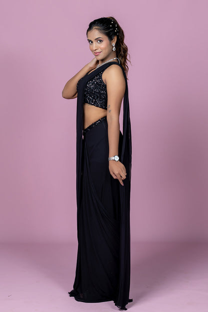 Midnight Spark Saree