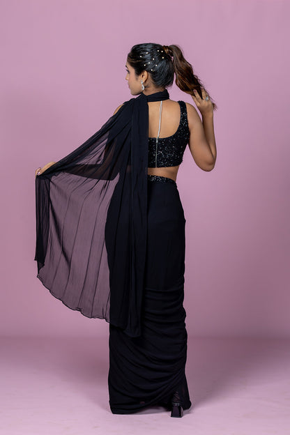 Midnight Spark Saree