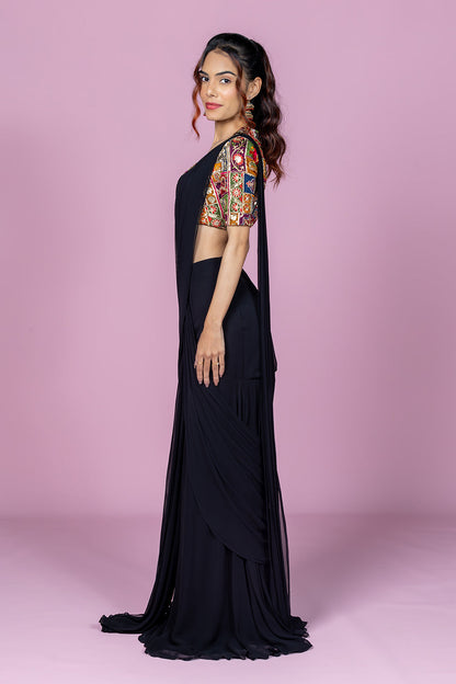 Nightshade Drape Saree