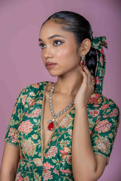 Peppy Panna Anarkali gown set