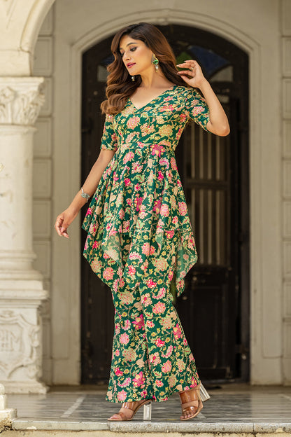 Royal Lotus Peplum Set