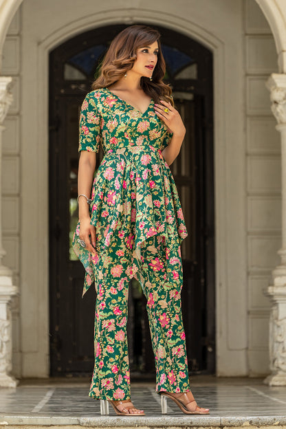 Royal Lotus Peplum Set