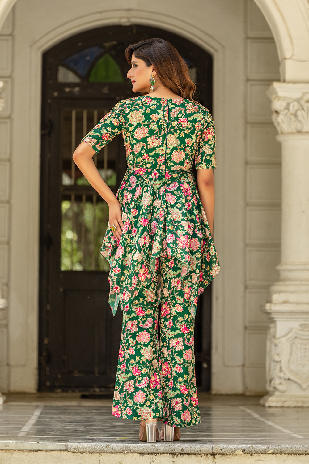 Royal Lotus Peplum Set