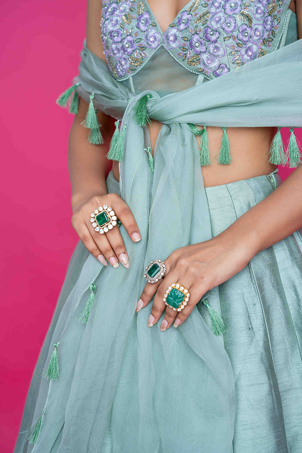 Sage Monarch Lehenga