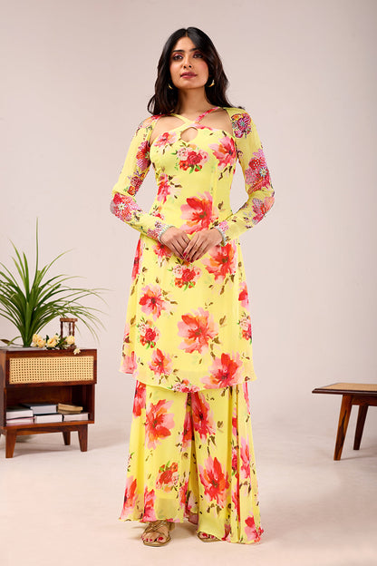 Sunehri Phool Sharara Set