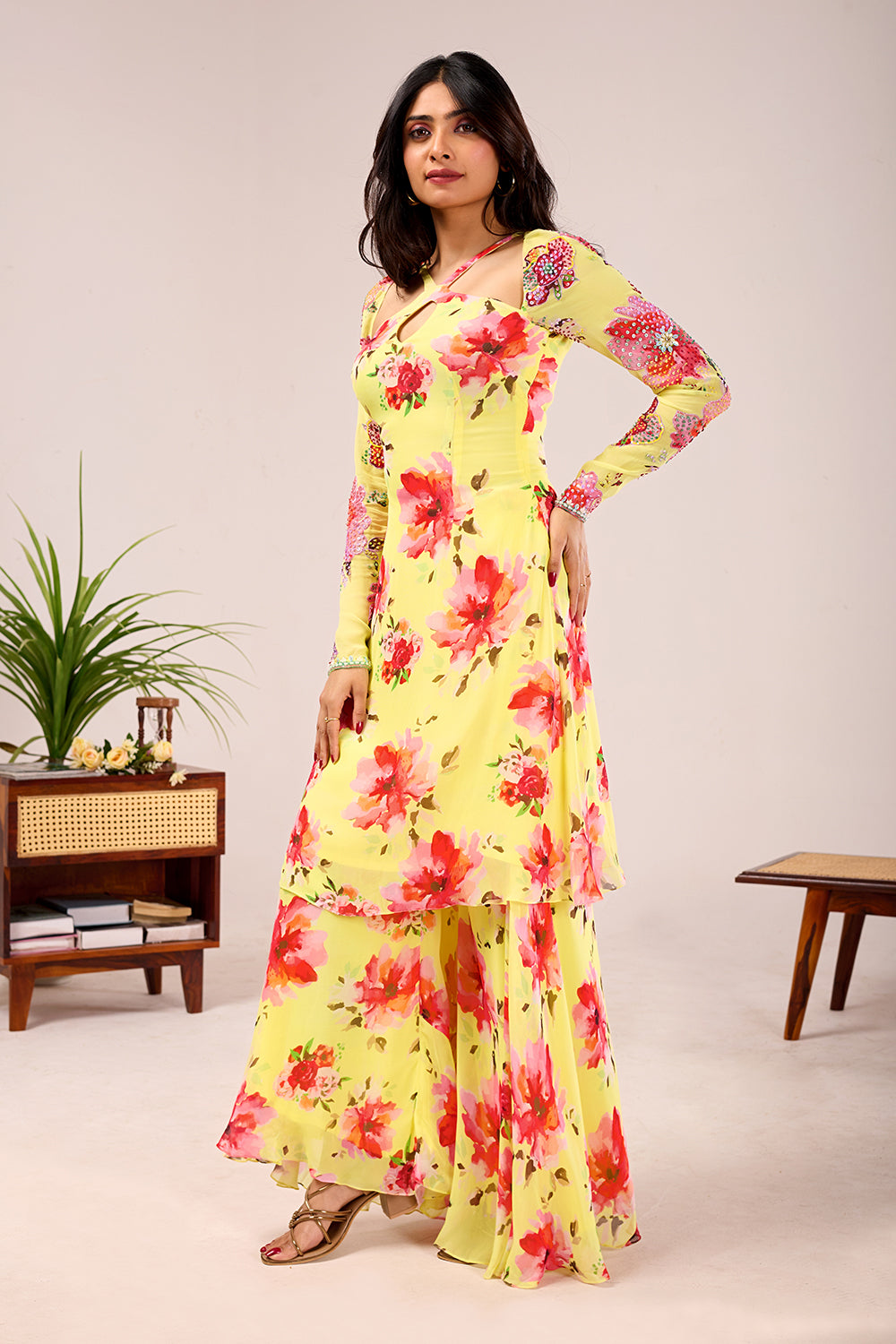 Sunehri Phool Sharara Set