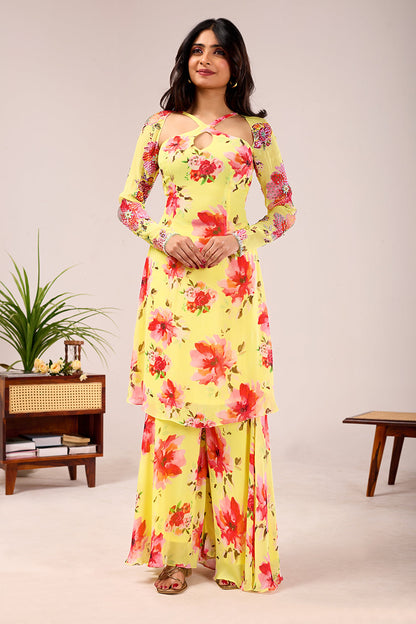 Sunehri Phool Sharara Set