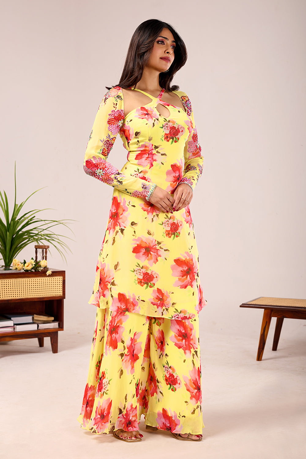 Sunehri Phool Sharara Set