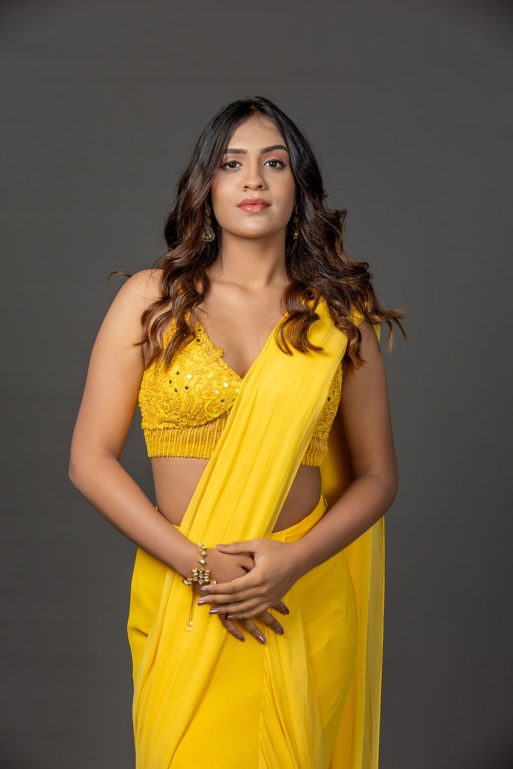 Sunlit Ruffle Saree