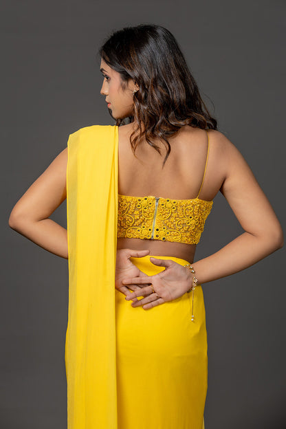 Sunlit Ruffle Saree